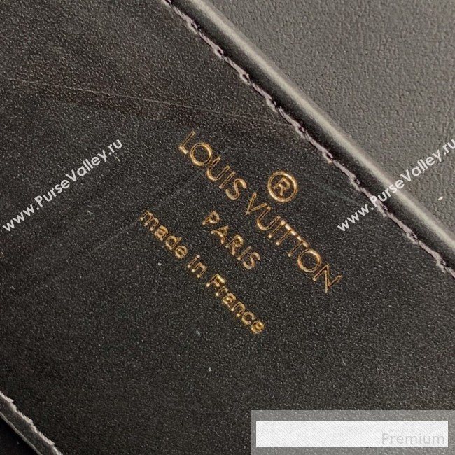 Louis Vuitton Padlock Rose des Vents MM Top Handle Bag M53816 Black 2019 (KD-9061012)