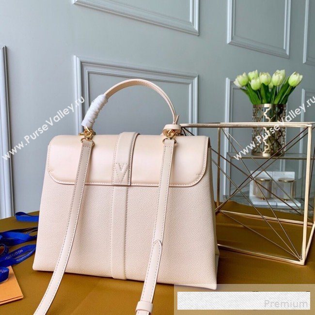 Louis Vuitton Padlock Rose des Vents MM Top Handle Bag M53815 Cream White 2019 (KD-9061013)