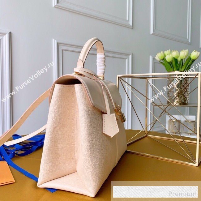 Louis Vuitton Padlock Rose des Vents MM Top Handle Bag M53815 Cream White 2019 (KD-9061013)