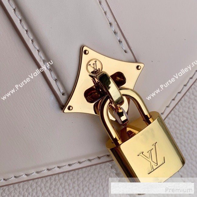 Louis Vuitton Padlock Rose des Vents MM Top Handle Bag M53815 Cream White 2019 (KD-9061013)