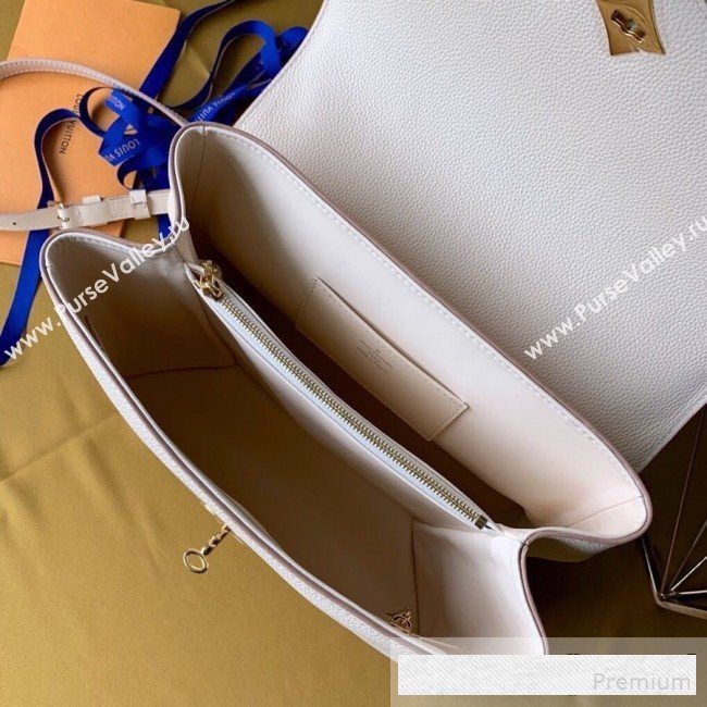 Louis Vuitton Padlock Rose des Vents MM Top Handle Bag M53815 Cream White 2019 (KD-9061013)