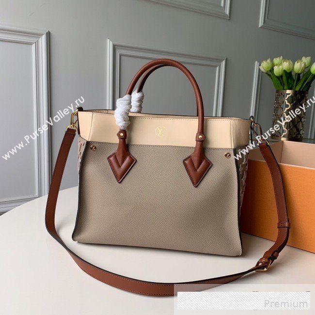 Louis Vuitton Monogram Tufting On My Side Tote Bag M53825 Gray 2019 (KD-9061015)