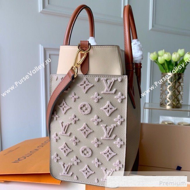 Louis Vuitton Monogram Tufting On My Side Tote Bag M53825 Gray 2019 (KD-9061015)