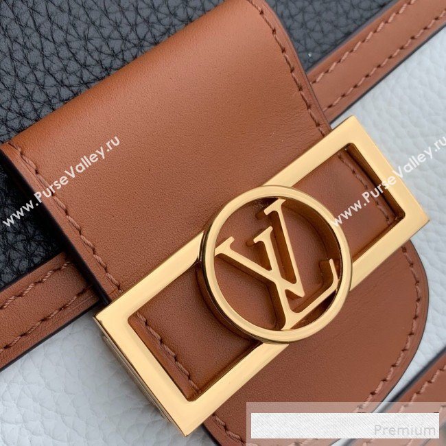 Louis Vuitton LV Lock Mini Dauphine Shoulder Bag M53806 Black/White 2019 (KD-9061022)