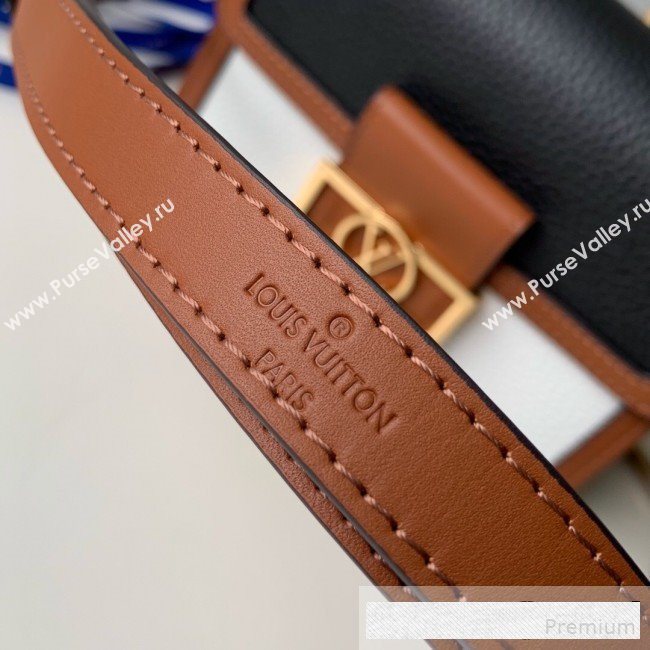 Louis Vuitton LV Lock Mini Dauphine Shoulder Bag M53806 Black/White 2019 (KD-9061022)