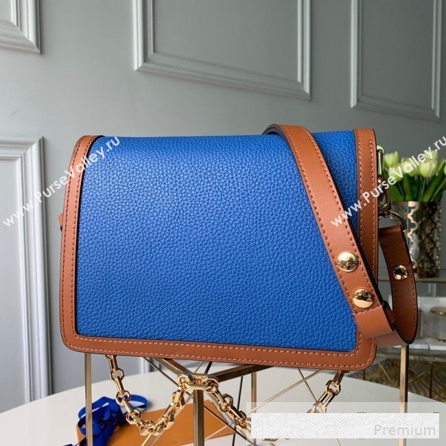 Louis Vuitton LV Lock Dauphine MM Shoulder Bag M53830 Blue/Beige 2019 (KD-9061021)