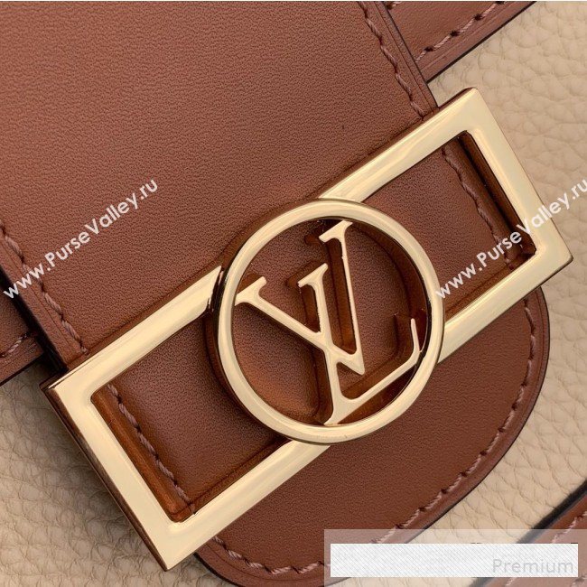 Louis Vuitton LV Lock Dauphine MM Shoulder Bag M53830 Blue/Beige 2019 (KD-9061021)