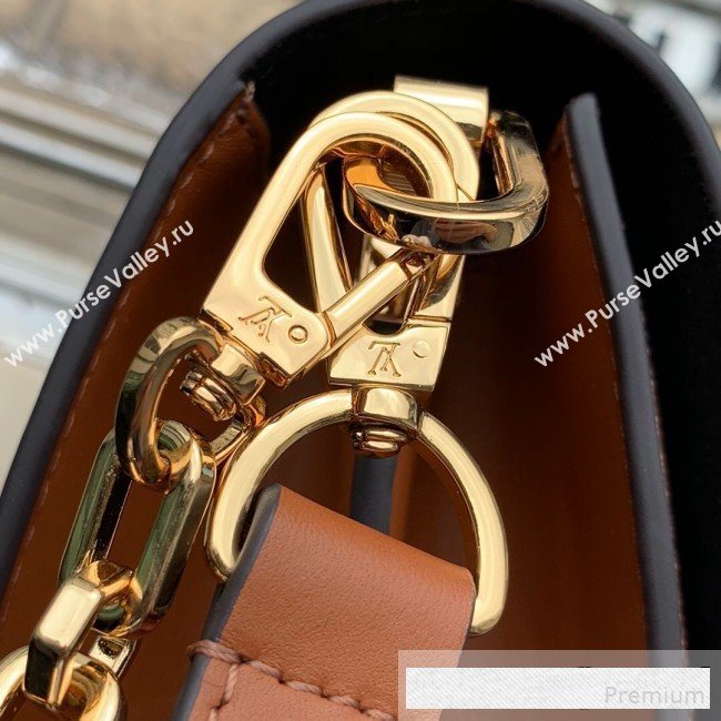 Louis Vuitton LV Lock Dauphine MM Shoulder Bag M53830 Blue/Beige 2019 (KD-9061021)