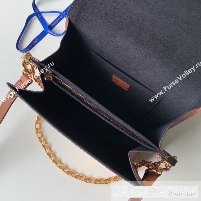Louis Vuitton LV Lock Dauphine MM Shoulder Bag M53830 Blue/Beige 2019 (KD-9061021)