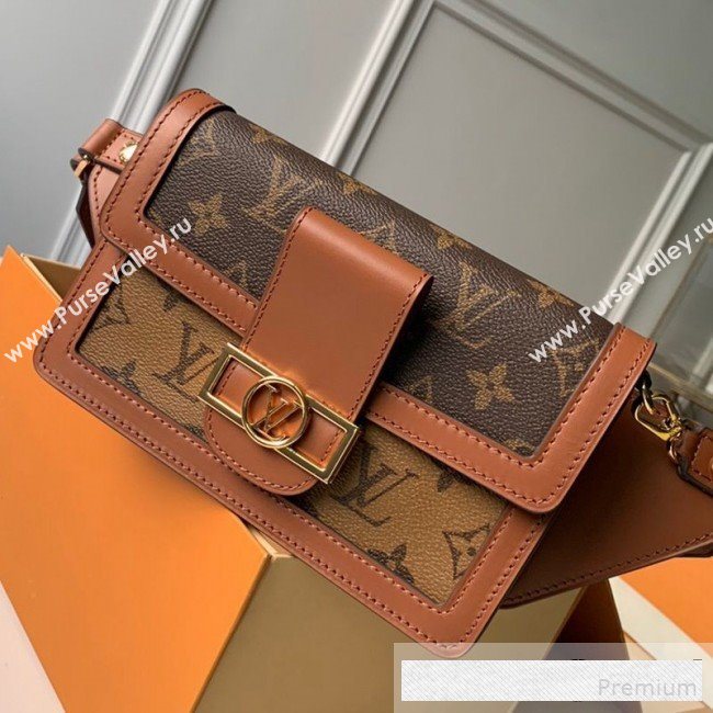 Louis Vuitton LV Lock Dauphine Bumbag/Belt Bag M44586 Monogram Reverse Canvas 2019 (KD-9061025)