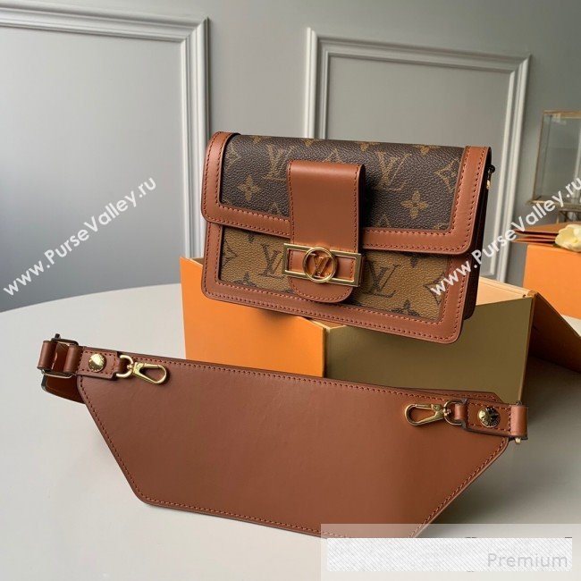Louis Vuitton LV Lock Dauphine Bumbag/Belt Bag M44586 Monogram Reverse Canvas 2019 (KD-9061025)