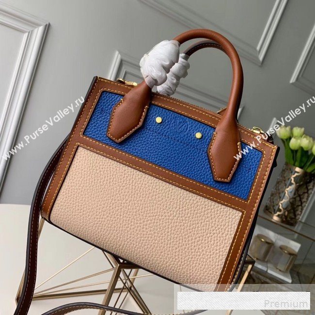 Louis Vuitton City Steamer Mini Top Handle Bag M55099 Blue/Beige 2019 (FANG-9061028)