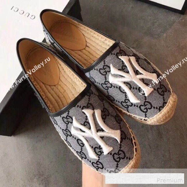 Gucci NY GG Canvas Flat Espadrilles Grey 2019 (EM-9061205)