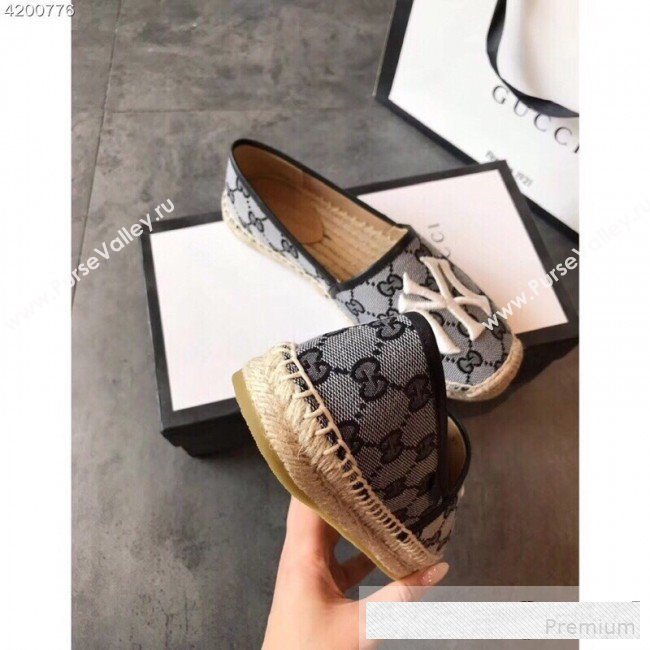 Gucci NY GG Canvas Flat Espadrilles Grey 2019 (EM-9061205)