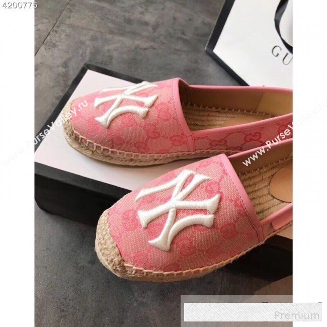 Gucci NY GG Canvas Flat Espadrilles Pink 2019 (EM-9061206)