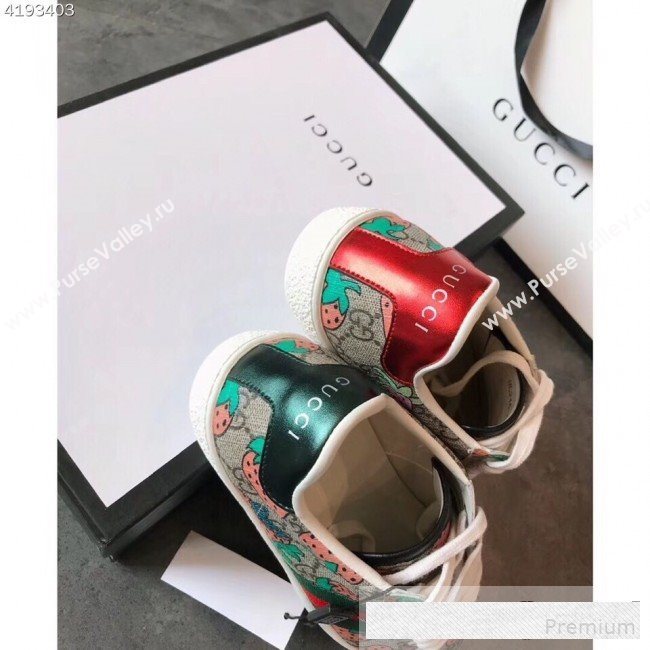 Gucci Ace GG Gucci Strawberry Sneaker 433900 2019 (EM-9061221)