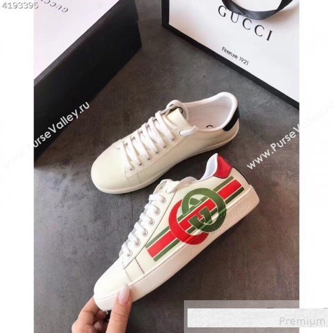 Gucci Ace Sneaker with Interlocking G 577145 White 2019(For Women and Men) (EM-9061226)