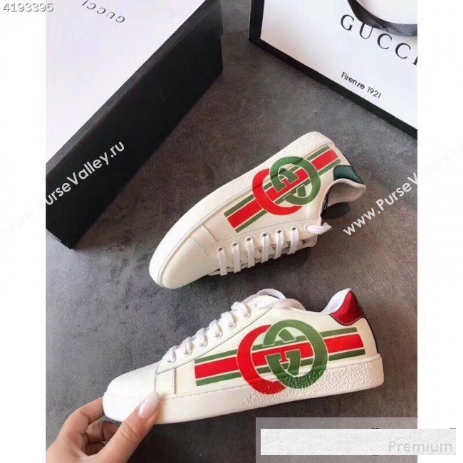 Gucci Ace Sneaker with Interlocking G 577145 White 2019(For Women and Men) (EM-9061226)