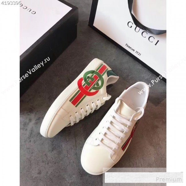 Gucci Ace Sneaker with Interlocking G 577145 White 2019(For Women and Men) (EM-9061226)