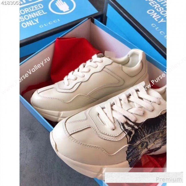 Gucci Rhyton Sneakers with Mystic Cat 583337 2019(For Women and Men) (EM-9061241)
