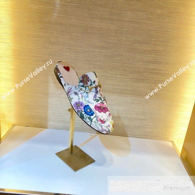 Gucci Princetown Flora Print Canvas Slipper Mules 475094 2019 (SIYA-9061262)