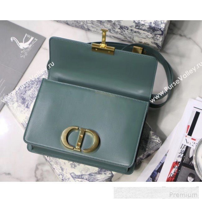 Dior 30 Montaigne CD Flap Bag in Smooth Storm Blue Calfskin 2019 (BINF-9061137)