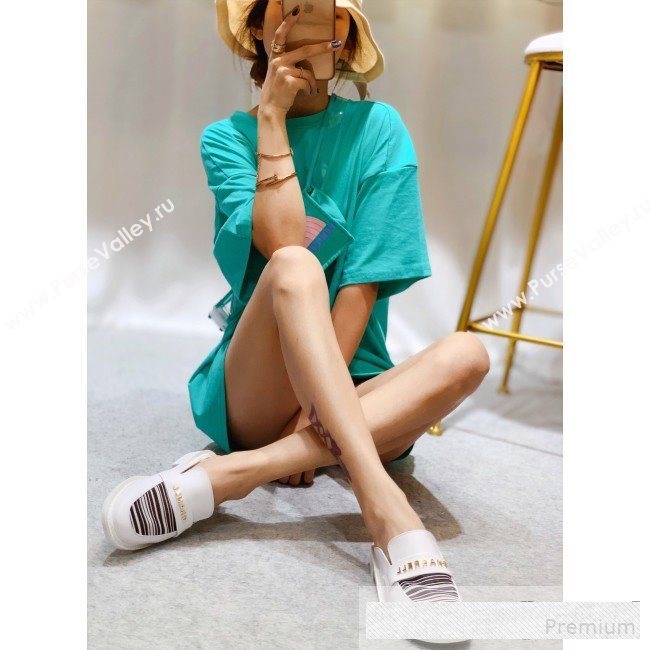 Chanel x Pharrell Stripes Flat Loafers Mules White 2019 (ANDI-9061312)