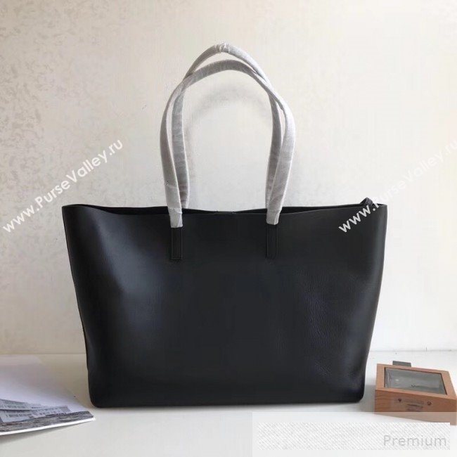 Saint Laurent Smooth Leather Shopping Tote Bag 410667 Black 2019 (KTS-9062224)