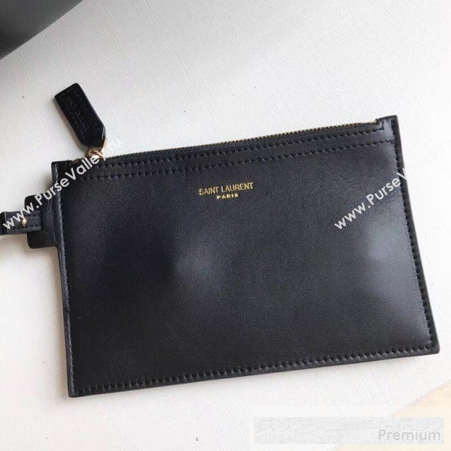 Saint Laurent Smooth Leather Shopping Tote Bag 410667 Black 2019 (KTS-9062224)
