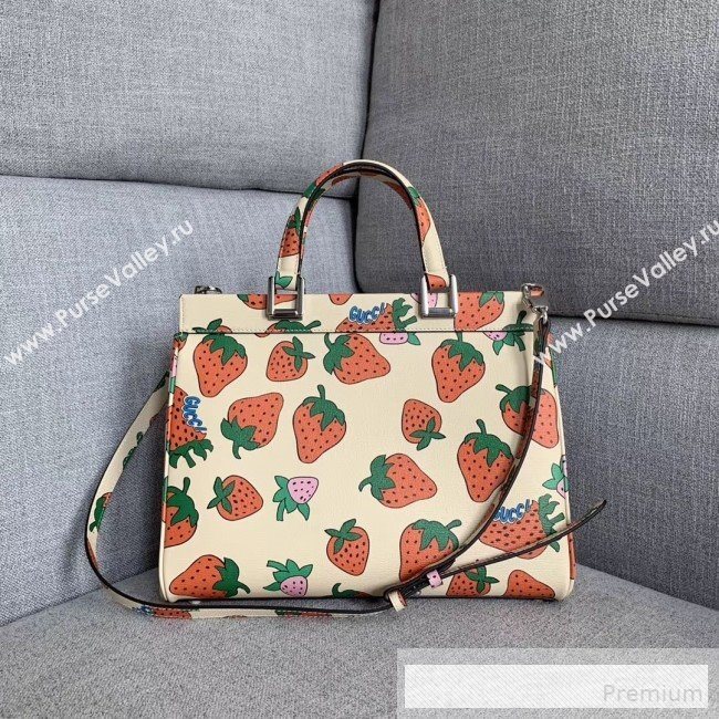 Gucci Zumi Strawberry Print Medium Top Handle Bag 564714 2019 (SLP-9062228)