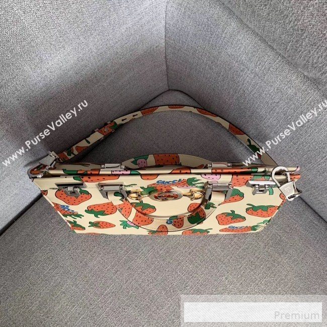 Gucci Zumi Strawberry Print Medium Top Handle Bag 564714 2019 (SLP-9062228)