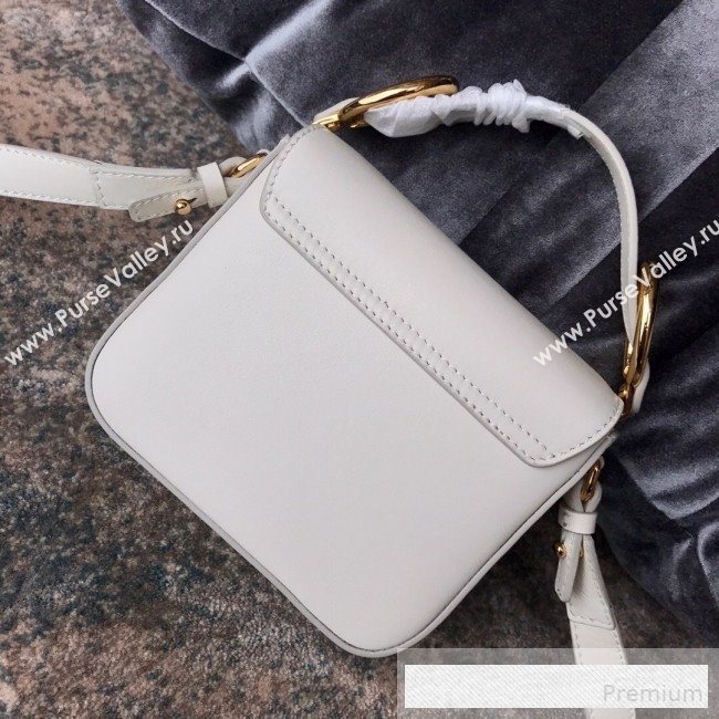 Chloe Shiny & Suede Calfskin Mini Top Handle Bag Off-White 2019 (JIND-9061752)