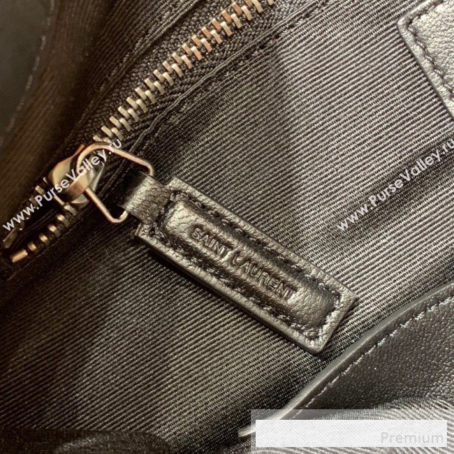 Saint Laurent Niki Medium Shopping Bag in Crinkled Vintage Leather 577999 Black 2019 (WMJ-9061754)
