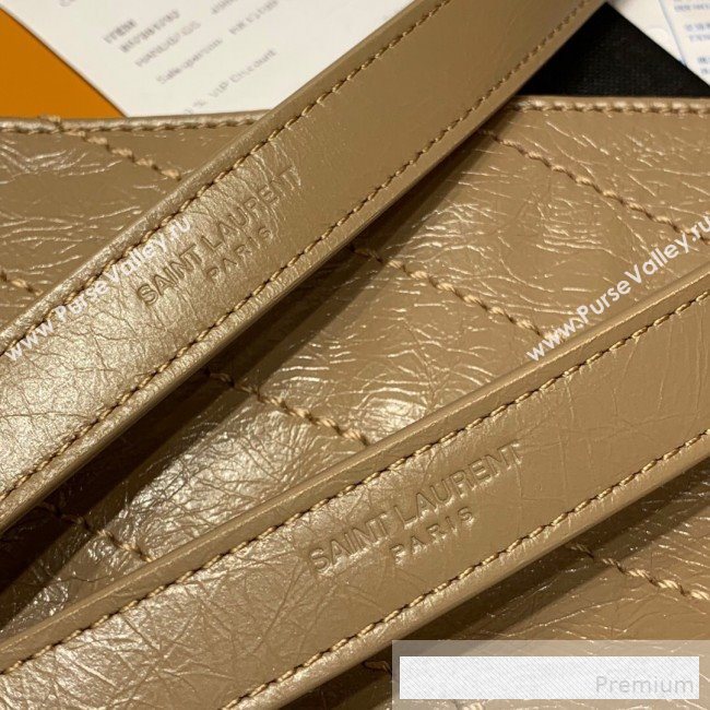 Saint Laurent Niki Medium Shopping Bag in Crinkled Vintage Leather 577999 Apricot 2019 (WMJ-9061756)