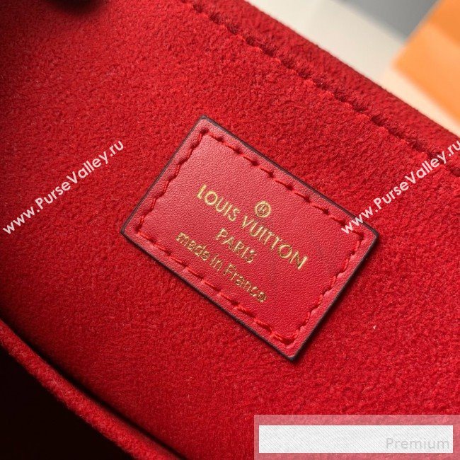 Louis Vuitton Damier Ebene Canvas LV Beaubourg MM Top Handle Bag N40176 Red 2019  (KD-9061704)