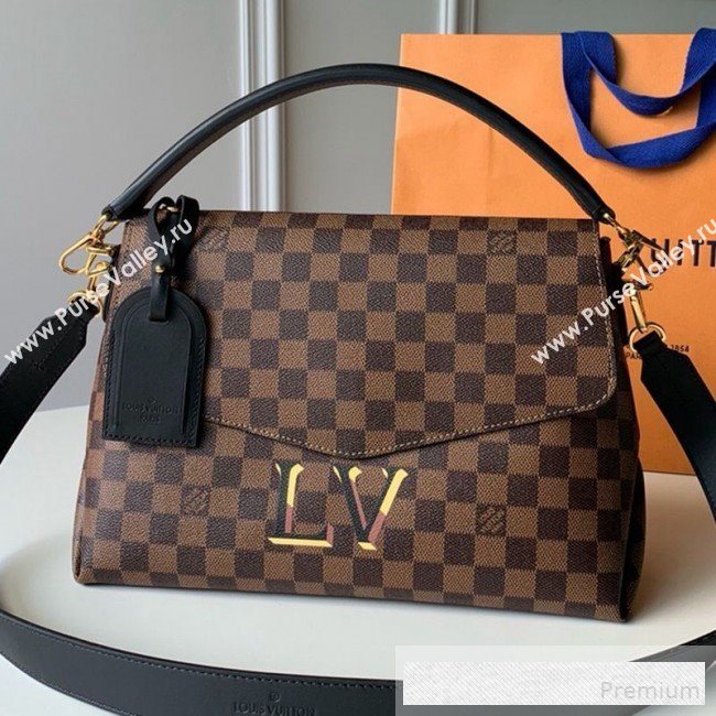 Louis Vuitton Damier Ebene Canvas LV Beaubourg MM Top Handle Bag N40177 Black 2019  (KD-9061703)