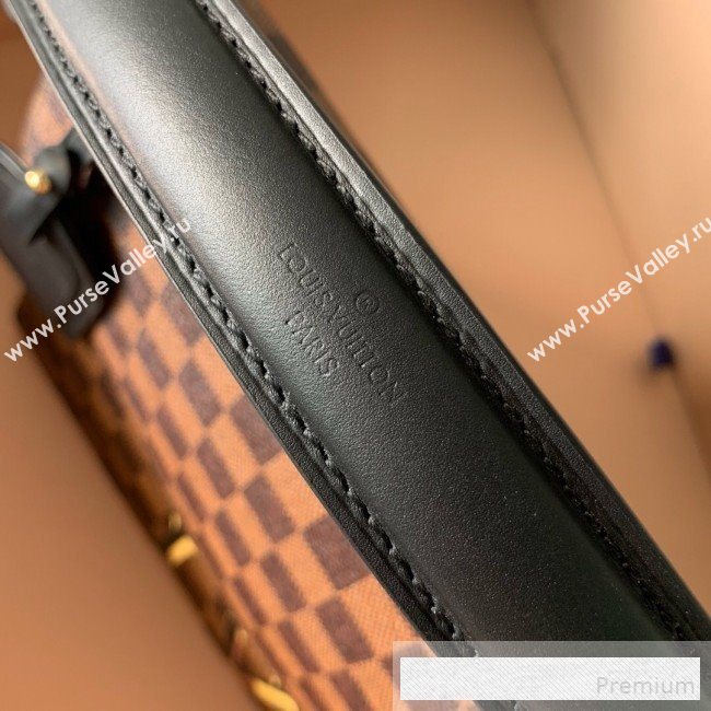 Louis Vuitton Damier Ebene Canvas LV Beaubourg MM Top Handle Bag N40177 Black 2019  (KD-9061703)