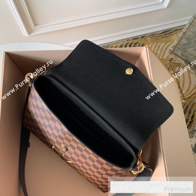 Louis Vuitton Damier Ebene Canvas LV Beaubourg MM Top Handle Bag N40177 Black 2019  (KD-9061703)