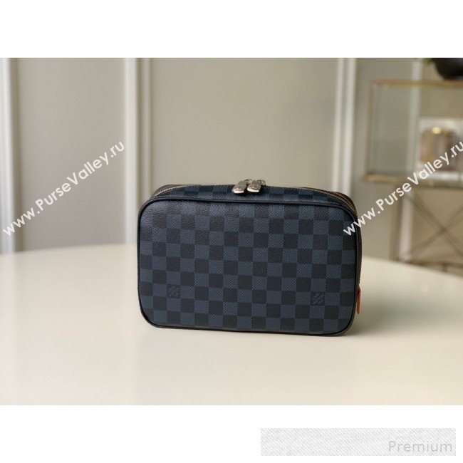 Louis Vuitton Mens Damier Cobalt Canvas Toiletry Pouch GM N60245 2019 (KD-9061705)