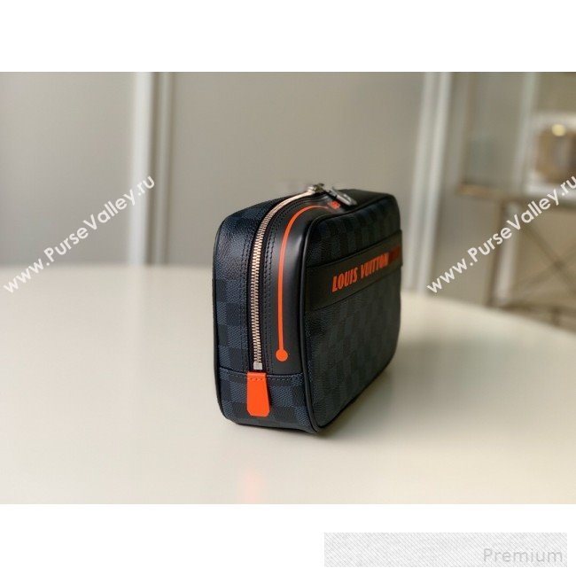 Louis Vuitton Mens Damier Cobalt Canvas Toiletry Pouch GM N60245 2019 (KD-9061705)