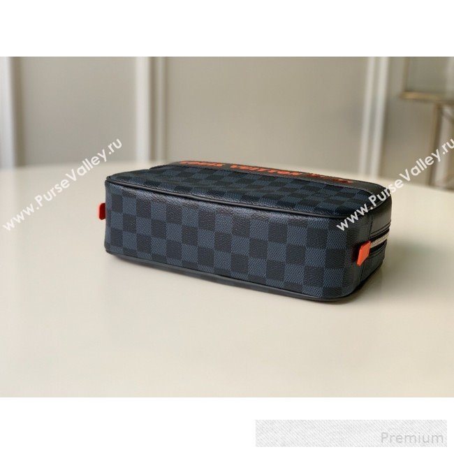 Louis Vuitton Mens Damier Cobalt Canvas Toiletry Pouch GM N60245 2019 (KD-9061705)