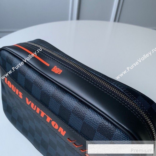 Louis Vuitton Mens Damier Cobalt Canvas Toiletry Pouch GM N60245 2019 (KD-9061705)