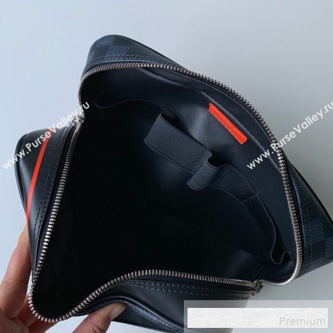 Louis Vuitton Mens Damier Cobalt Canvas Toiletry Pouch GM N60245 2019 (KD-9061705)