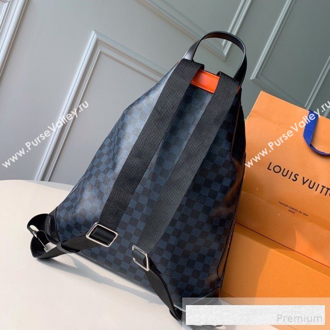 Louis Vuitton Mens Damier Cobalt Canvas Drawstring Backpack N40170 2019 (KD-9061706)