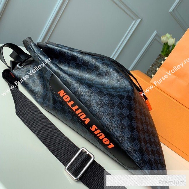 Louis Vuitton Mens Damier Cobalt Canvas Drawstring Backpack N40170 2019 (KD-9061706)