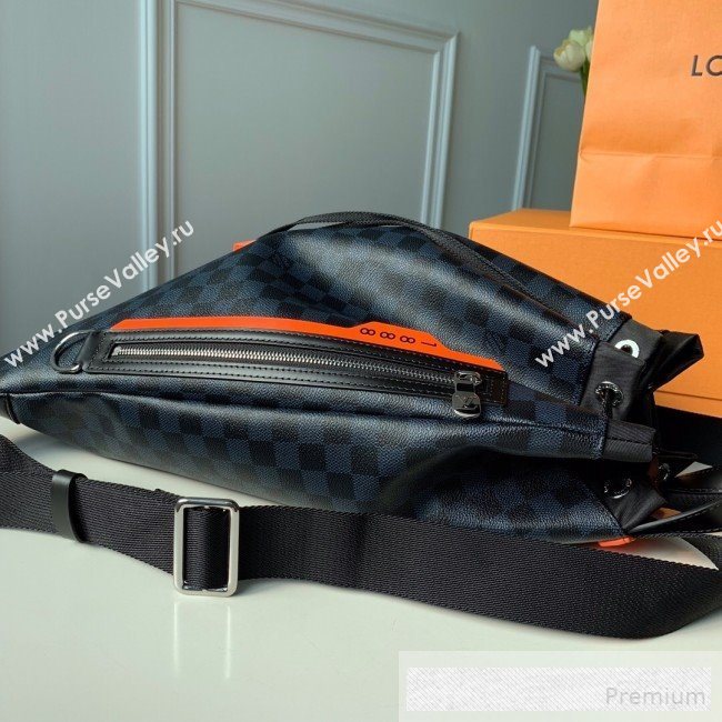 Louis Vuitton Mens Damier Cobalt Canvas Drawstring Backpack N40170 2019 (KD-9061706)