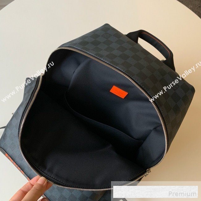 Louis Vuitton Mens Damier Cobalt Canvas Discovery Backpack PM N40157 2019 (KD-9061708)