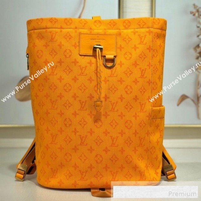 Louis Vuitton Mens Monogram Denim Chalk Backpack M44617 Yellow 2019 (LVSJ-9061719)