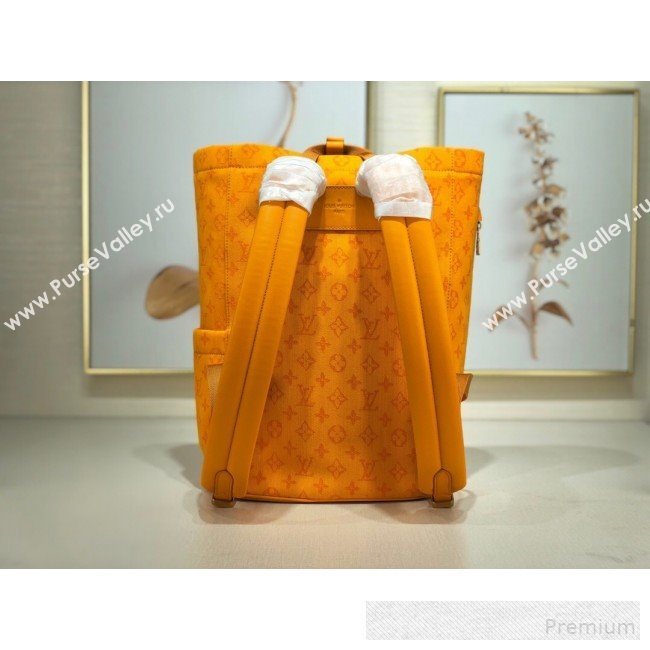 Louis Vuitton Mens Monogram Denim Chalk Backpack M44617 Yellow 2019 (LVSJ-9061719)