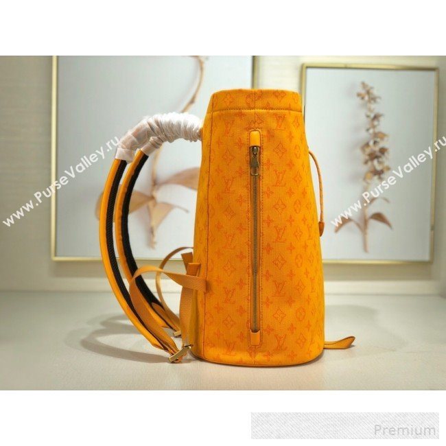 Louis Vuitton Mens Monogram Denim Chalk Backpack M44617 Yellow 2019 (LVSJ-9061719)